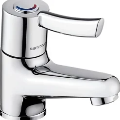 Robinet Lave-Mains|Sanindusa Mitigeur petite taille idéal pour lave-mains petit lavabo petite vasque XS chromé livré avec 2 flexibles 3/8