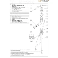 Robinet De Bidet|Sanindusa Mitigeur pour bidet à mousseur orientable Alfa New Icone chromé livré avec vidage à tirette