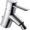 Robinet De Bidet|Sanindusa Mitigeur pour bidet à mousseur orientable Torus chromé livré avec 2 flexibles et son vidage à tirette