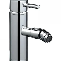 Sanindusa Mitigeur pour bidet bec contemporain mousseur Éco Tube chromé livré avec 2 flexibles