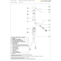 Sanindusa Mitigeur pour bidet bec contemporain mousseur Éco Tube chromé livré avec 2 flexibles