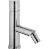Sanindusa Mitigeur pour bidet bec contemporain mousseur orientable Single chromé livré avec 2 flexibles