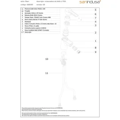 Robinet De Bidet|Sanindusa Mitigeur pour bidet mousseur orientable Alfa Start chromé livré avec 2 flexibles