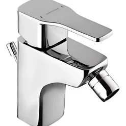 Sanindusa Mitigeur pour bidet mousseur orientable Advance chromé système Écospot livré avec son vidage à tirette chromé