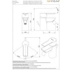 Sanindusa Mitigeur pour bidet Master 40 chromé mode éco par limiteur de débit