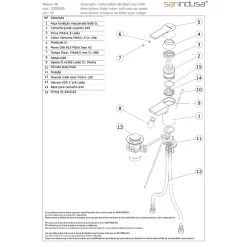Sanindusa Mitigeur pour bidet Master 40 chromé mode éco par limiteur de débit