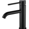 Robinet Lavabo Et Vasque|Luxury Bain Mitigeur, robinet de lavabo pour salle de bain rond design et moderne (Noir) LuxuryBain