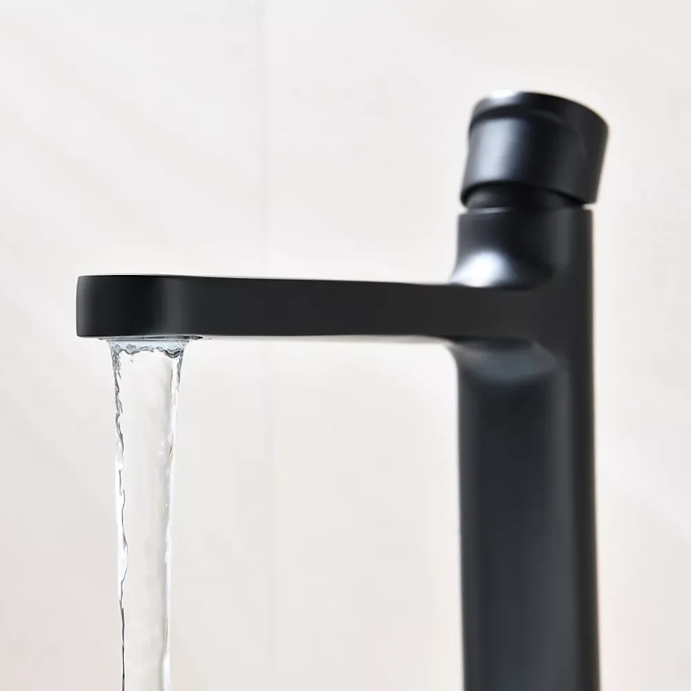Robinet Lave-Mains|Bernstein Mitigeur surélevé pour lavabo et vasque 8212 - Noir mat