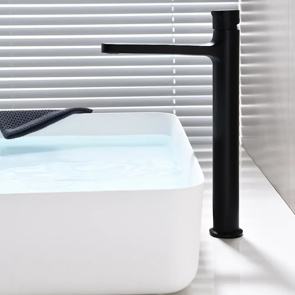 Robinet Lave-Mains|Bernstein Mitigeur surélevé pour lavabo et vasque 8212 - Noir mat
