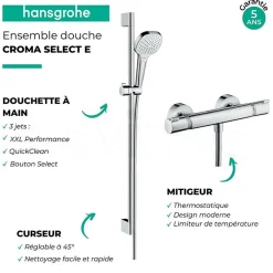 Hansgrohe Mitigeur thermostatique avec ensemble douche Croma Select E