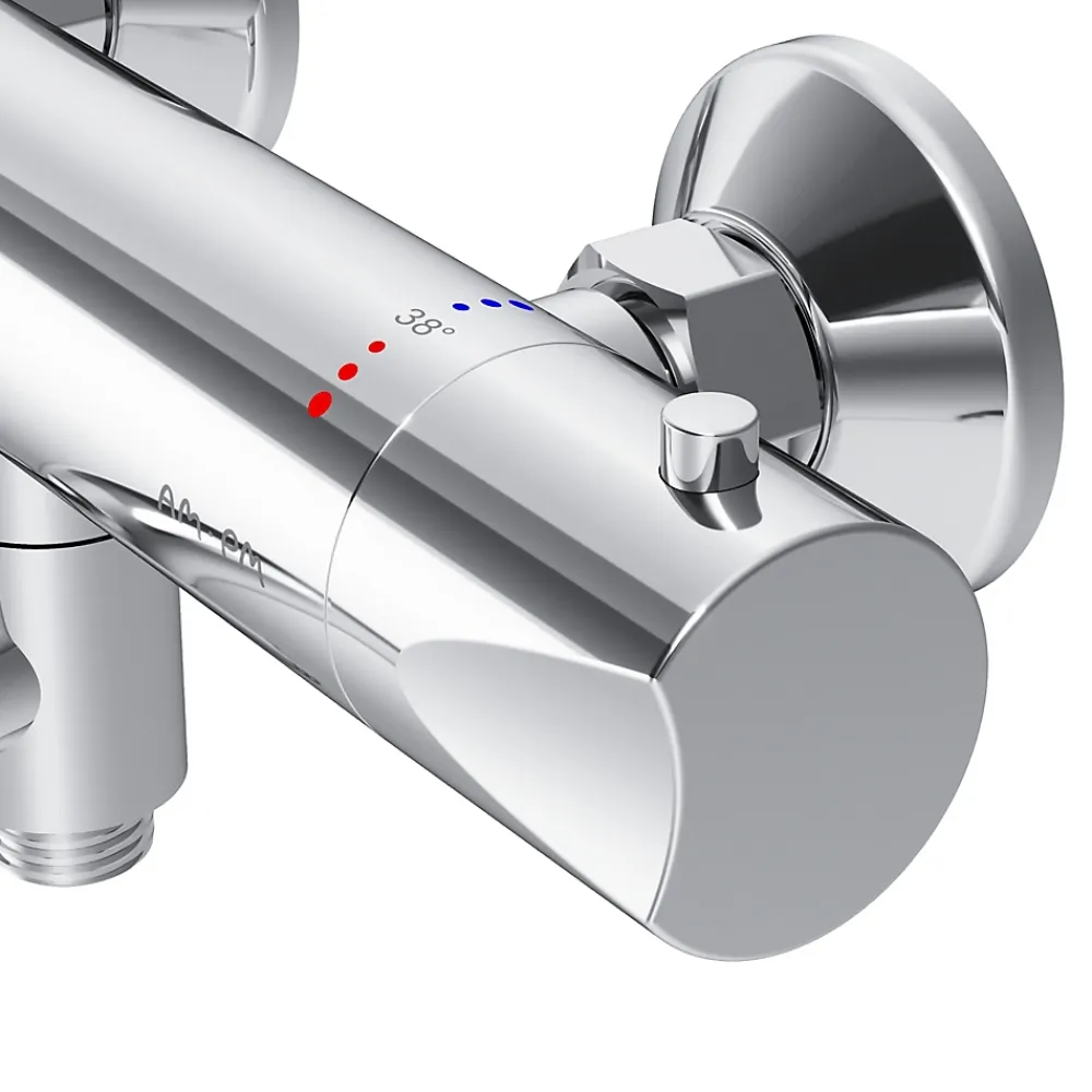 Am.Pm Europe Mitigeur thermostatique bain/douche Robinet salle de bain, Chromé FTA50000 Hit AM.PM