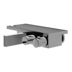 GoodHome Mitigeur thermostatique bain/douche gris Kolima