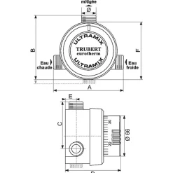 Robinet De Douche|Watts Mitigeur thermostatique collectif trubert eurotherm, 56 à 400 l/min - 6 à 400 L/min - industries