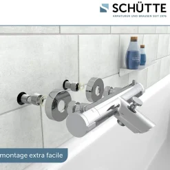 Robinet De Baignoire|Schütte Mitigeur thermostatique de baignoire LONDON chromé