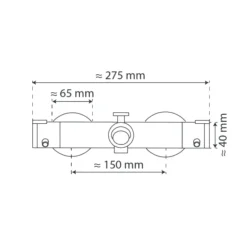 Robinet De Baignoire|Schütte Mitigeur thermostatique de baignoire LONDON chromé