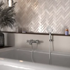 Robinet De Baignoire|Schütte Mitigeur thermostatique de baignoire LONDON chromé