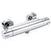 Robinet De Douche|Todot Mitigeur Thermostatique Douche en Laiton Massif Chromé Mural avec Bouton de Sécurité