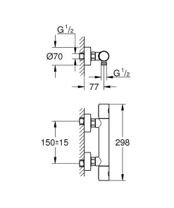 Grohe Mitigeur thermostatique Douche Precision Get
