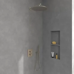 Robinet De Douche|Villeroy & Boch Mitigeur thermostatique encastré 2 voies VILLEROY ET BOCH Universal rectangle Brushed Nickel Matt