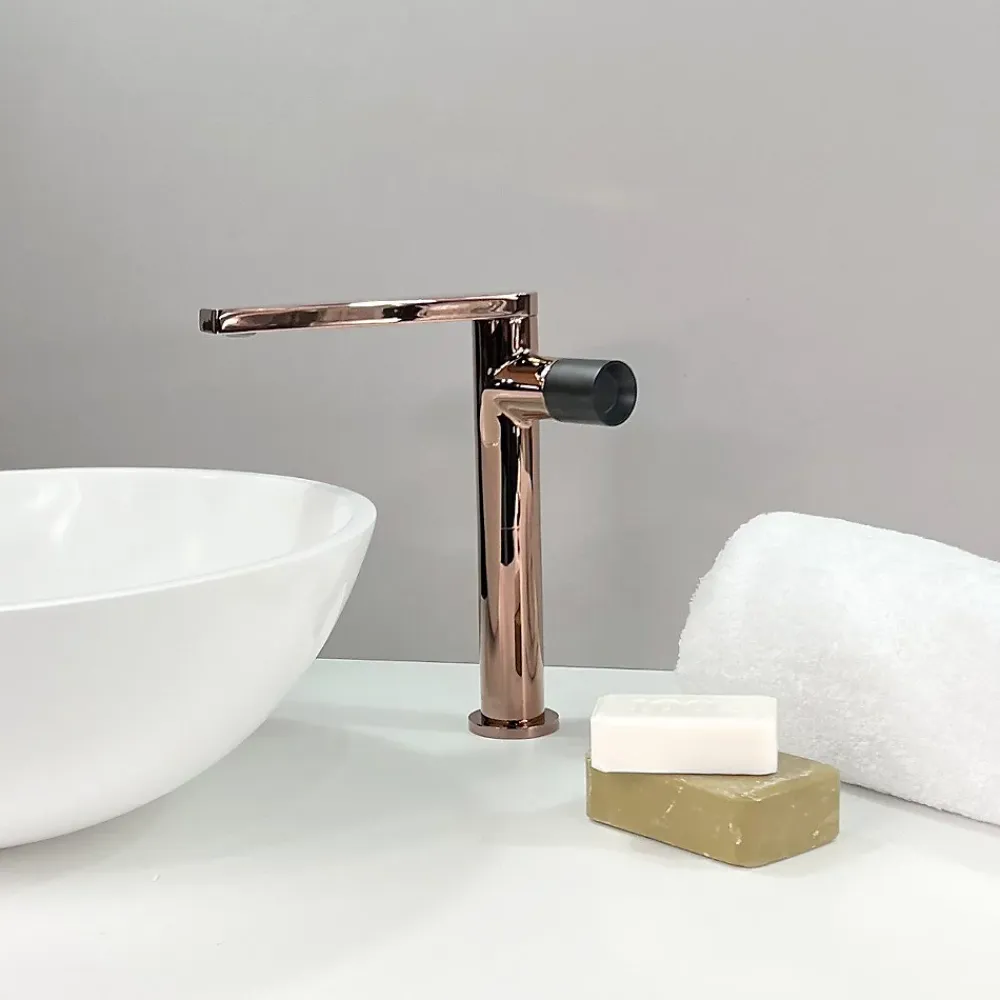 Robinet Lave-Mains|Kroos Mitigeur vasque Or rose - Syrma