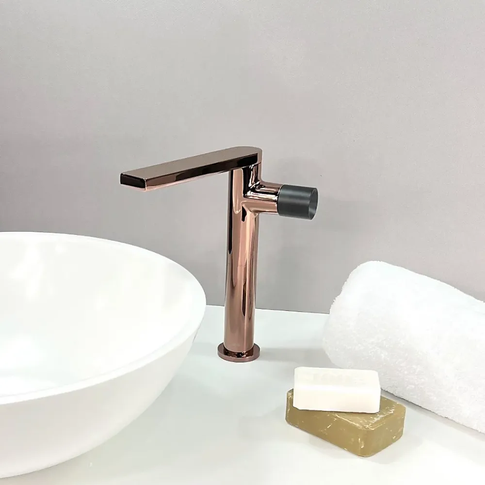 Robinet Lave-Mains|Kroos Mitigeur vasque Or rose - Syrma