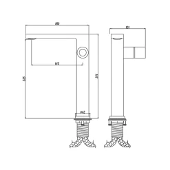 Robinet Lave-Mains|Kroos Mitigeur vasque Or rose - Syrma