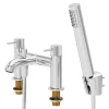 Robinet De Baignoire|GoodHome Mélangeur bain douche + douchette et flexible, chrome, Owens