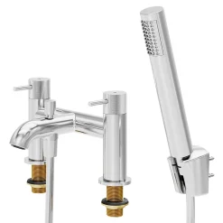 Robinet De Baignoire|GoodHome Mélangeur bain douche + douchette et flexible, chrome, Owens