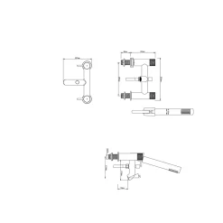 GoodHome Mélangeur bain/douche + douchette et flexible, noir mat, Owens