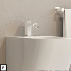 Robinet De Bidet|Otitec Mélangeur de bidet - Chrome Blanc - PARMA