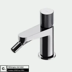 Robinet De Bidet|Otitec Mélangeur de bidet - CONTOUR - Chrome