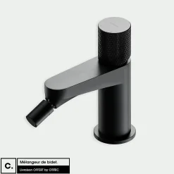 Otitec Mélangeur de bidet - CONTOUR - Anthracite