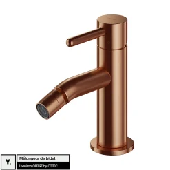 Robinet De Bidet|Otitec Mélangeur de bidet - Cuivre Brossé - Y
