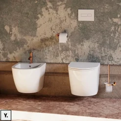 Robinet De Bidet|Otitec Mélangeur de bidet - Cuivre Brossé - Y