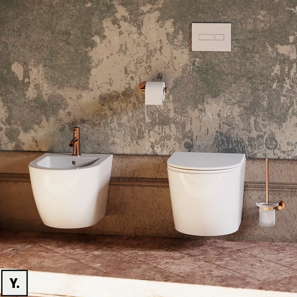 Robinet De Bidet|Otitec Mélangeur de bidet - Cuivre Brossé - Y
