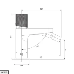 Otitec Mélangeur de bidet - Cuivre Brossé - CONTOUR