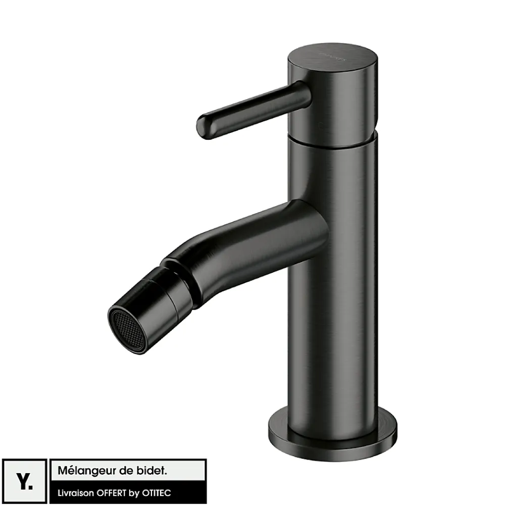 Robinet De Bidet|Otitec Mélangeur de bidet - Graphite - Y