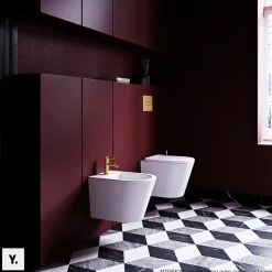 Otitec Mélangeur de bidet - Noir & Or - Y
