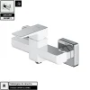 Otitec Mélangeur de douche - Blanc Chrome - avec Crochet OFFERT - PARMA