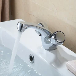 GoodHome Mélangeur de lavabo chromé Calp