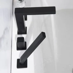 Bernstein Mélangeur design en noir pour montage sur bord de baignoire 4 trous 6081B