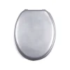 Abattant Wc|MSV Abattant WC MDF CLEO Argent Charnières Inox