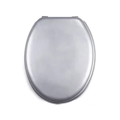 Abattant Wc|MSV Abattant WC MDF CLEO Argent Charnières Inox