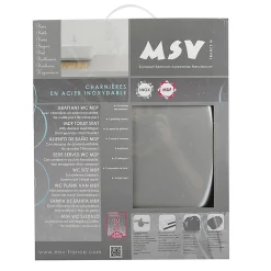Abattant Wc|MSV Abattant WC MDF CLEO Argent Charnières Inox