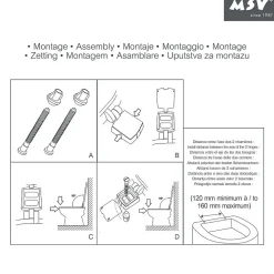 Abattant Wc|MSV Abattant Wc MDF en décor Pin Beige Charnières PS