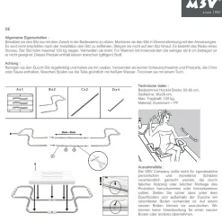 Siège De Douche|MSV Grand siège de baignoire extensible 5070cm Gris Max 120kg