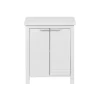 Armoire De Salle De Bains|Meuble De Salle De Bains Faible Profondeur|Mobili Rebecca Mueble de Salle de Bains Moderne 2 Portes et 2 étagères MDF blanc Rebecca Mobili