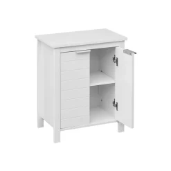 Armoire De Salle De Bains|Meuble De Salle De Bains Faible Profondeur|Mobili Rebecca Mueble de Salle de Bains Moderne 2 Portes et 2 étagères MDF blanc Rebecca Mobili