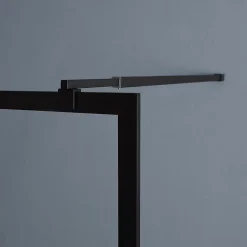 Paroi De Douche| Mur d'accès en verre transparent de 120 cm avec cadre noir