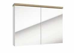 Armoire De Salle De Bains|Naturel Armoire à miroir Stilla 80x60 cm blanc (STILLAE08001)